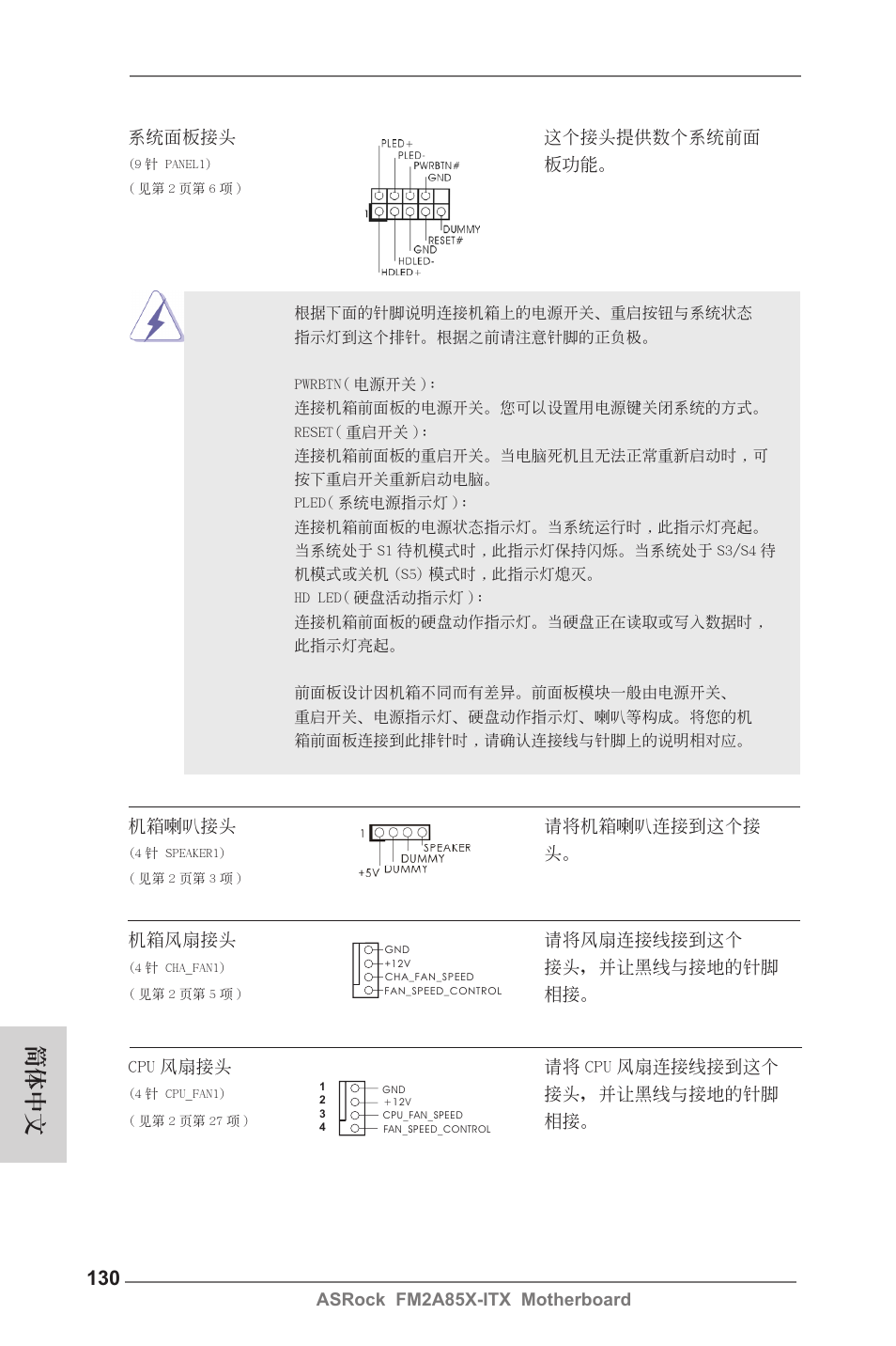 簡體中文 | ASRock FM2A85X-ITX User Manual | Page 130 / 154