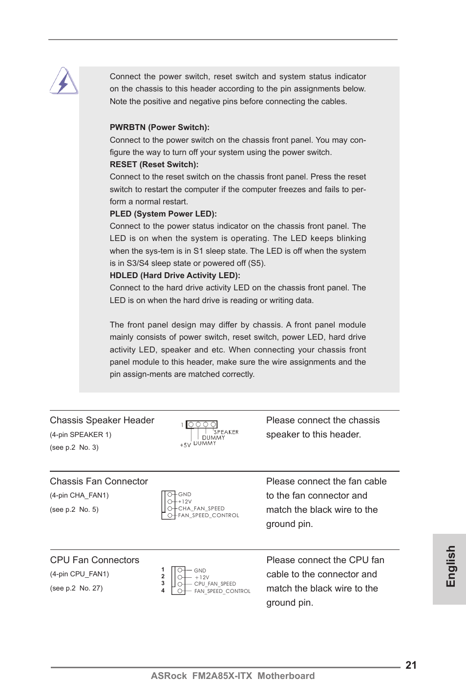 English | ASRock FM2A85X-ITX User Manual | Page 21 / 154