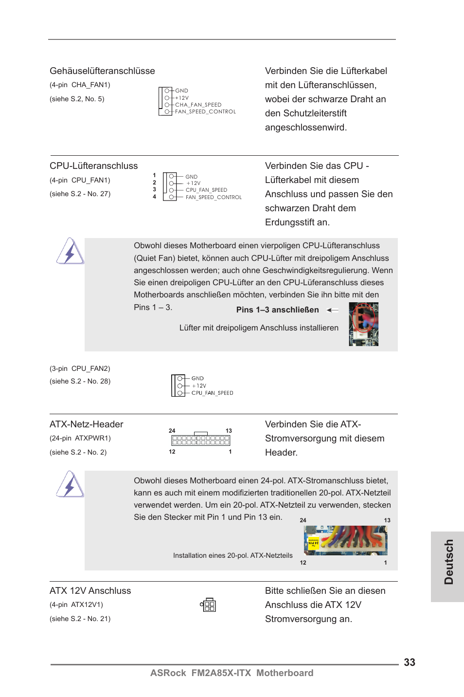 Deutsch | ASRock FM2A85X-ITX User Manual | Page 33 / 154