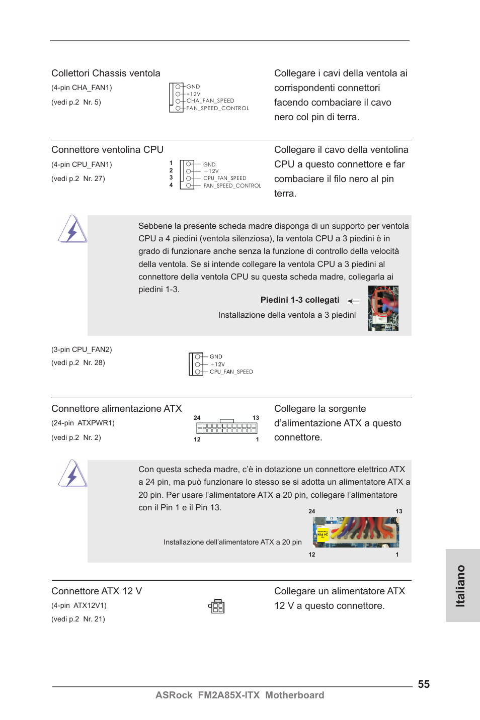 Italiano | ASRock FM2A85X-ITX User Manual | Page 55 / 154