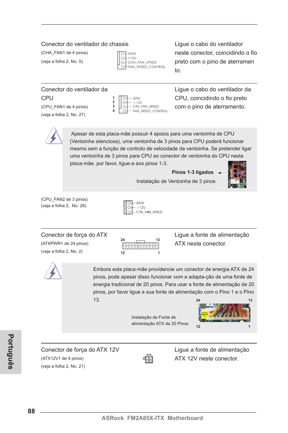 Português | ASRock FM2A85X-ITX User Manual | Page 88 / 154