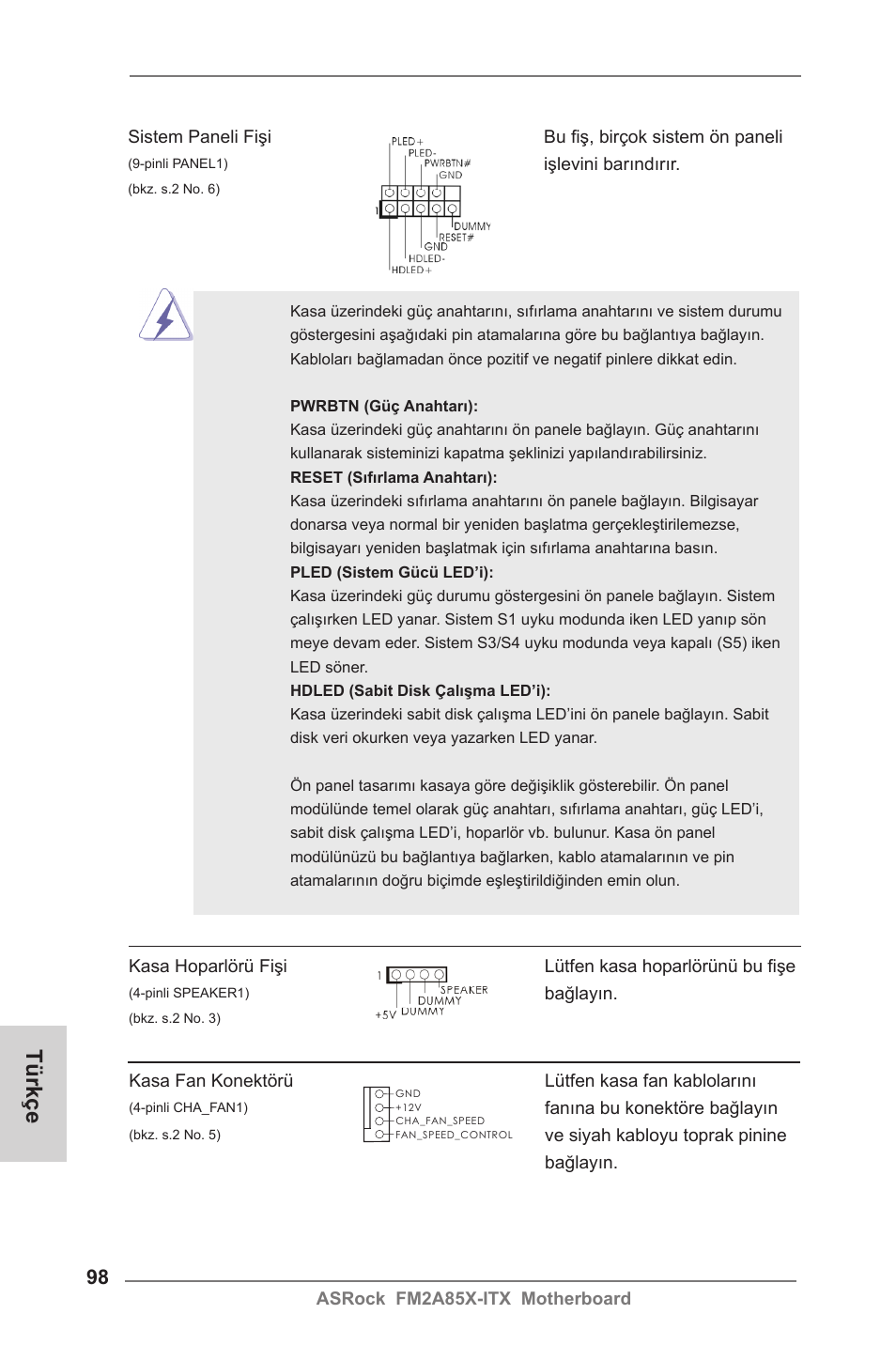Türkçe | ASRock FM2A85X-ITX User Manual | Page 98 / 154
