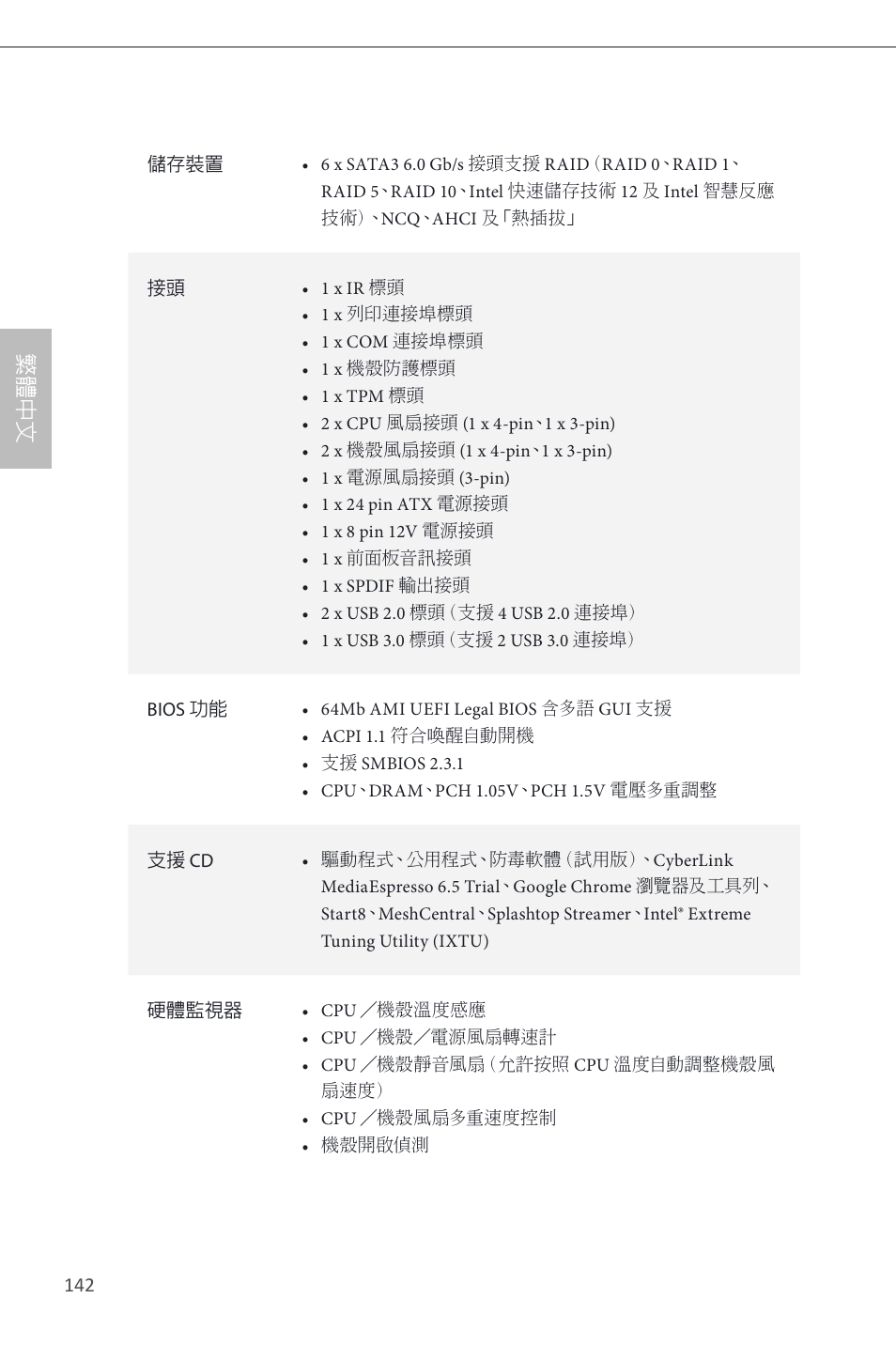 繁 體 中 文 | ASRock Z87M Pro4 User Manual | Page 144 / 163