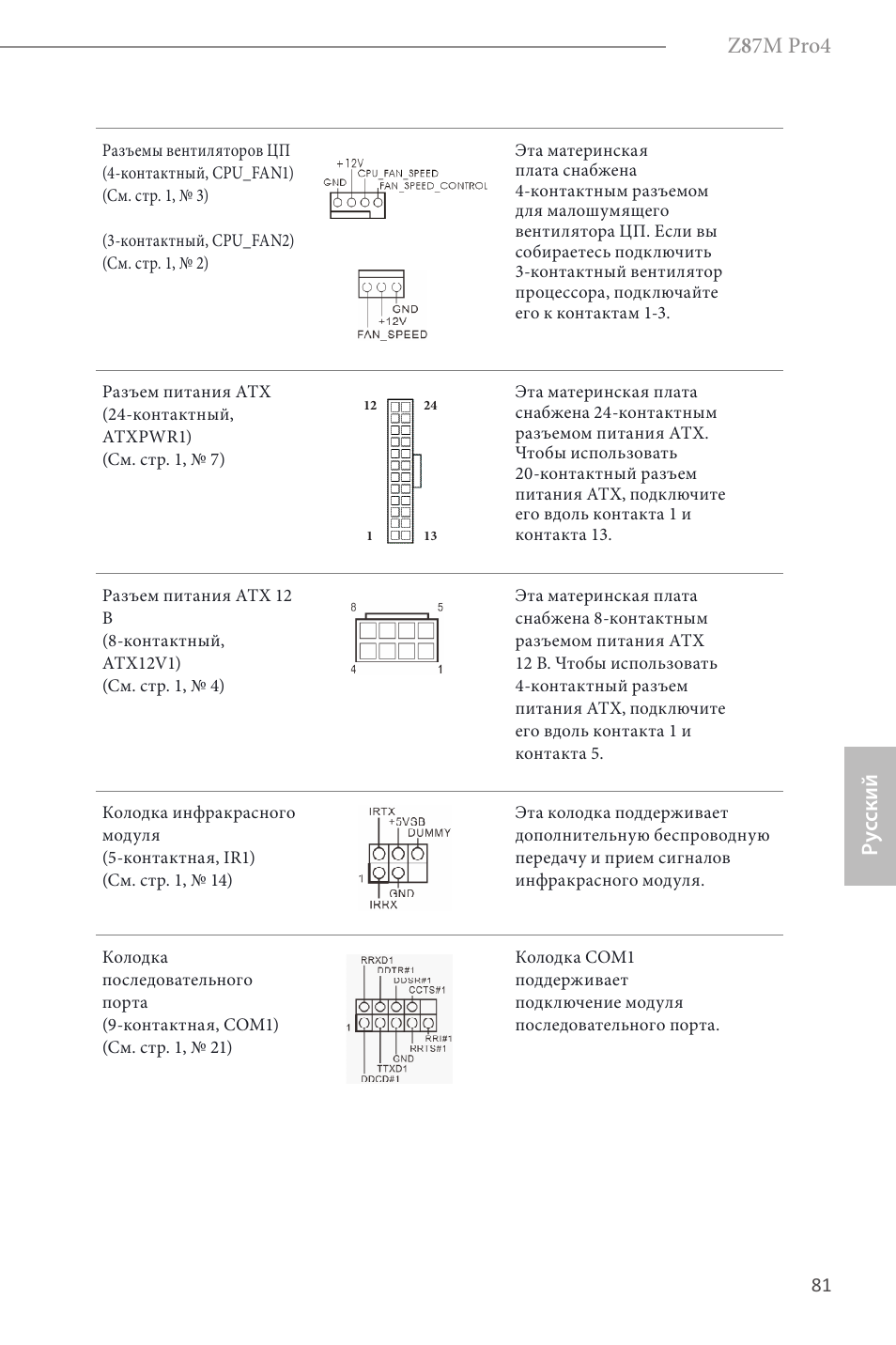 Z 8 7m pro4, Ру сский | ASRock Z87M Pro4 User Manual | Page 83 / 163