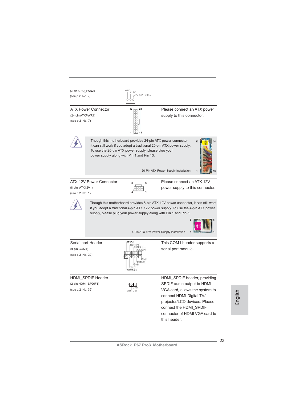 English | ASRock P67 Pro3 User Manual | Page 23 / 266