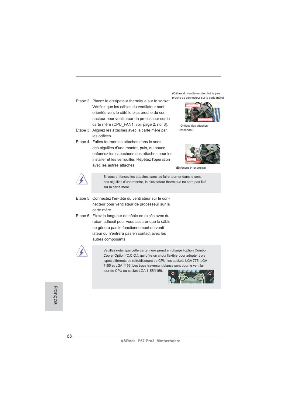 Français | ASRock P67 Pro3 User Manual | Page 68 / 266
