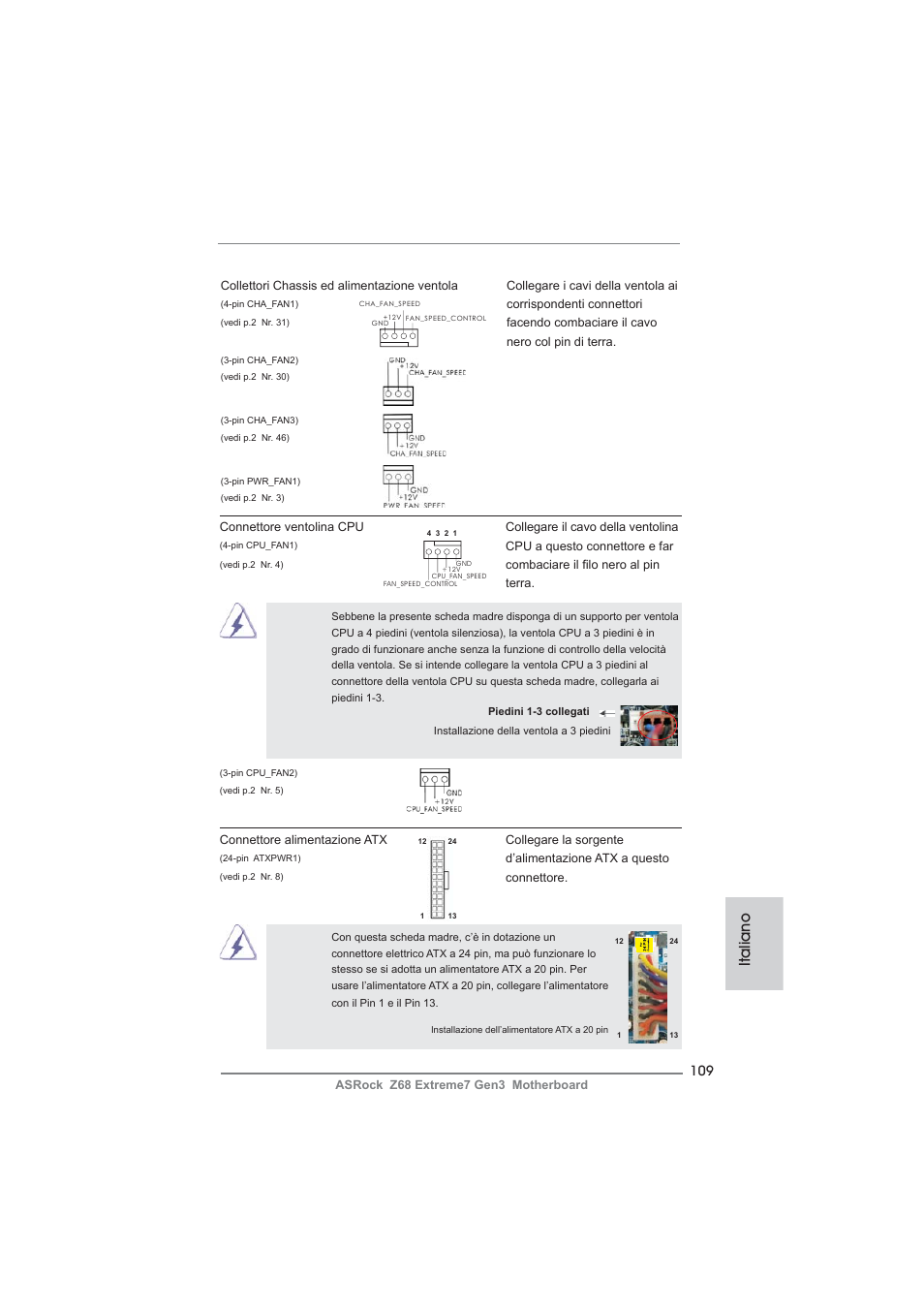 Italiano | ASRock Z68 Extreme7 Gen3 User Manual | Page 109 / 249