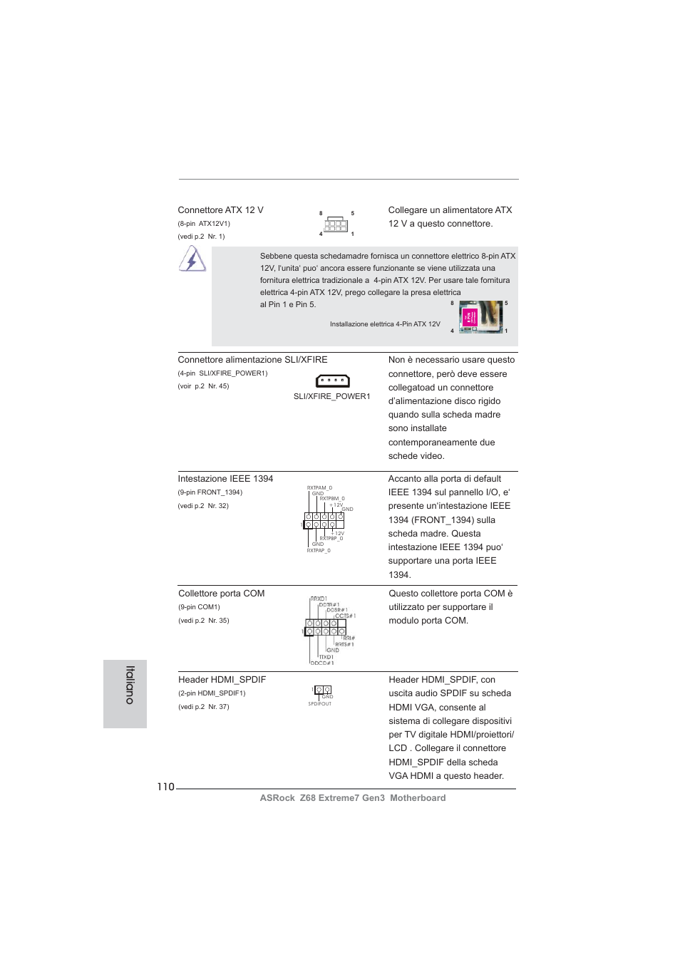 Italiano | ASRock Z68 Extreme7 Gen3 User Manual | Page 110 / 249