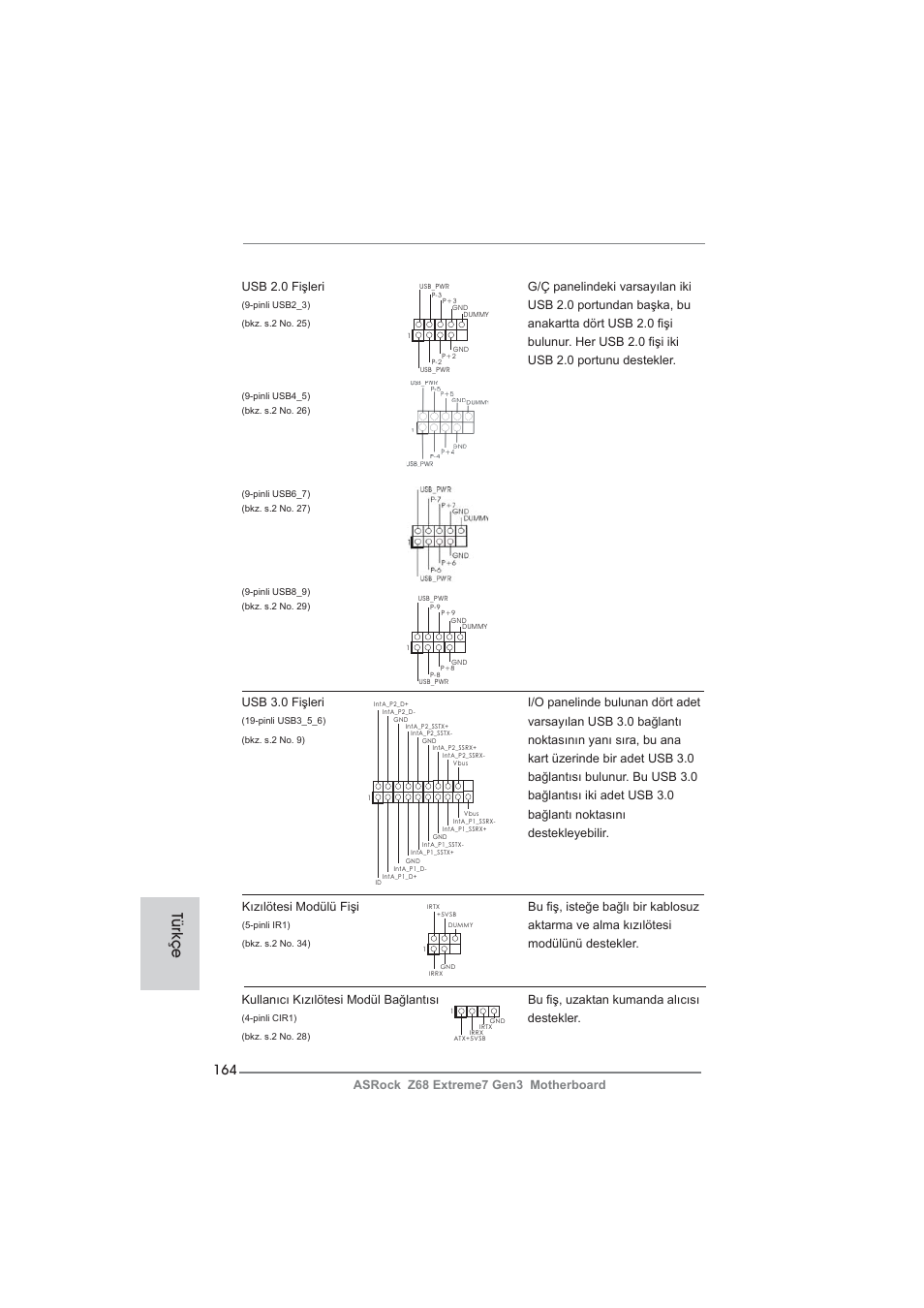 Türkçe | ASRock Z68 Extreme7 Gen3 User Manual | Page 164 / 249