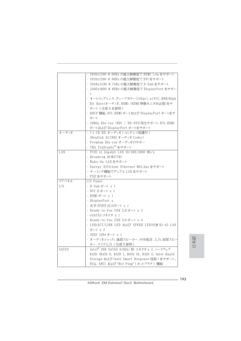 ASRock Z68 Extreme7 Gen3 User Manual | Page 193 / 249