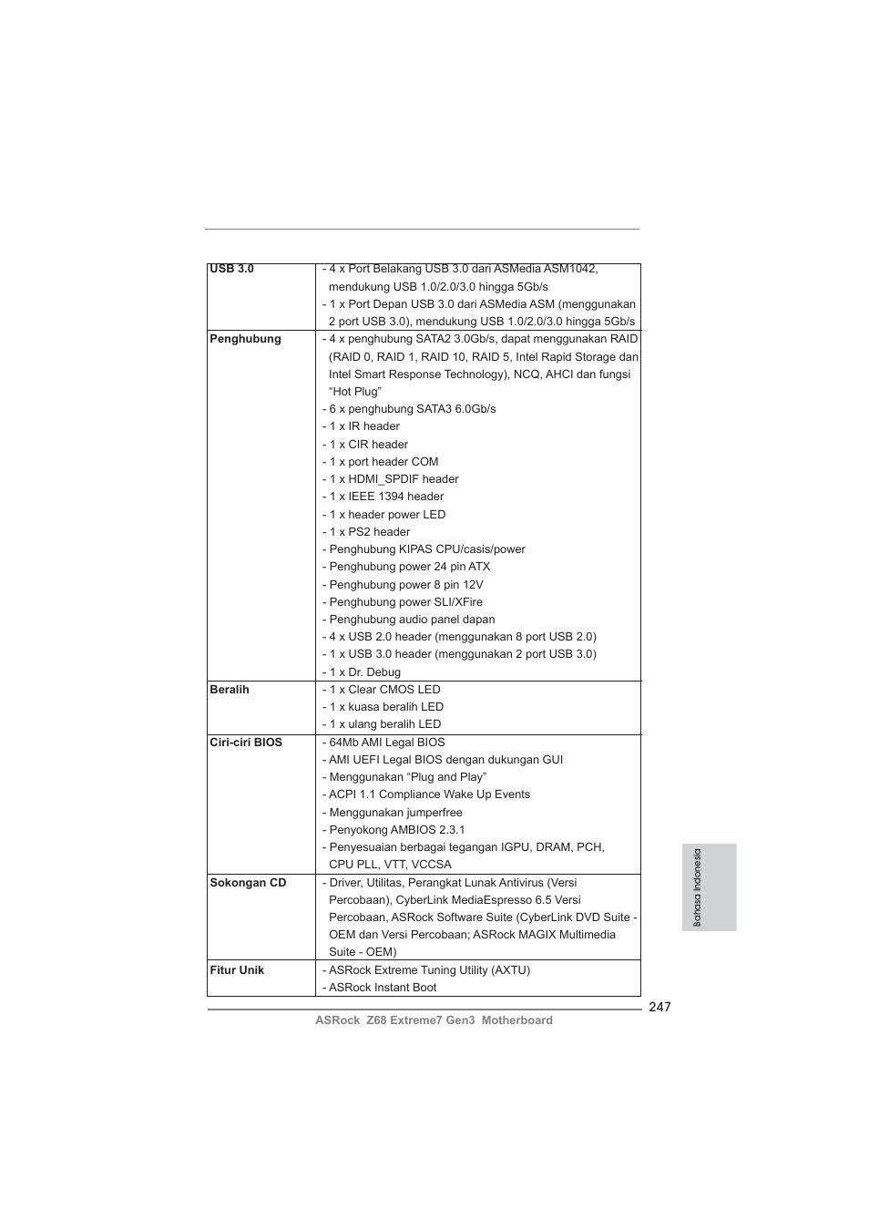 ASRock Z68 Extreme7 Gen3 User Manual | Page 247 / 249
