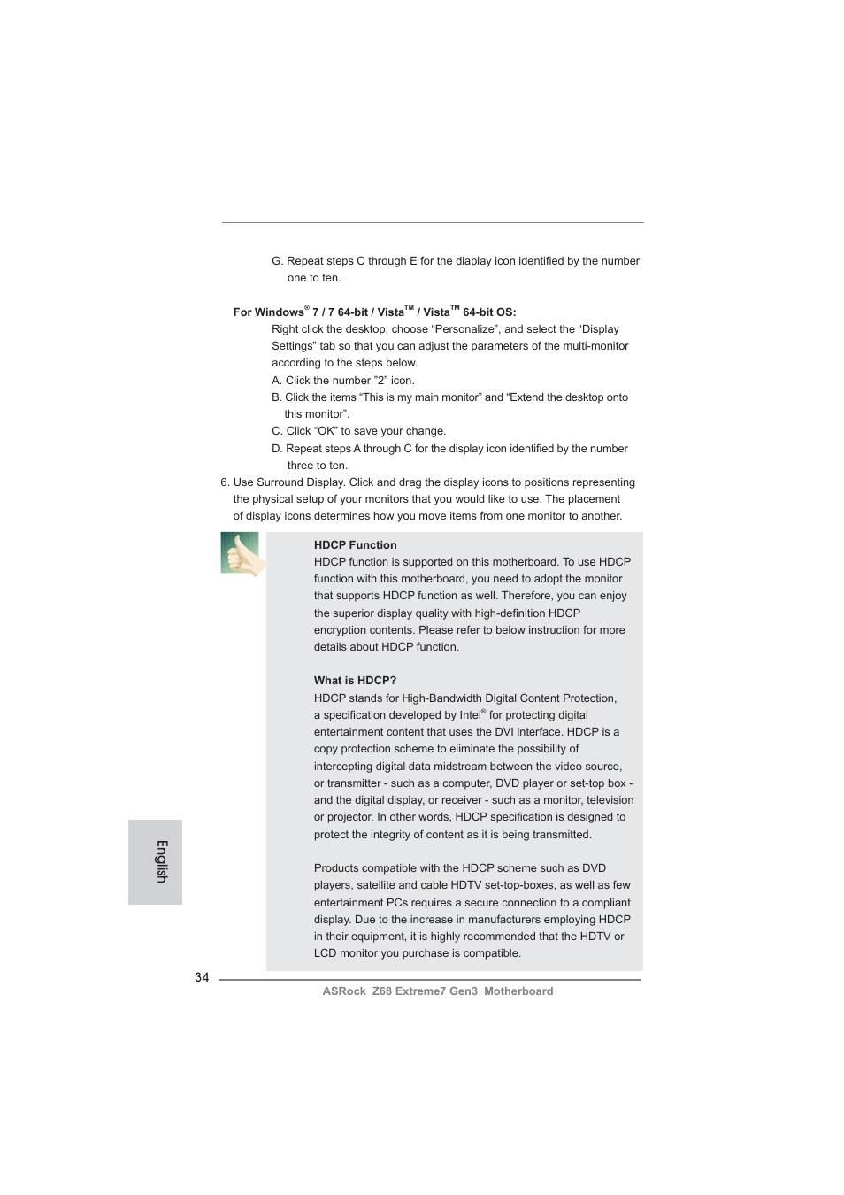 English | ASRock Z68 Extreme7 Gen3 User Manual | Page 34 / 249