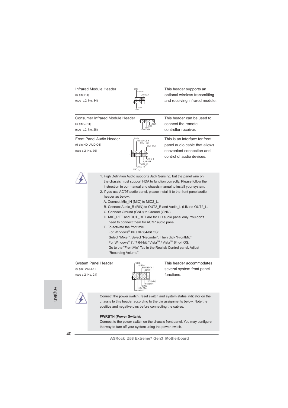 English | ASRock Z68 Extreme7 Gen3 User Manual | Page 40 / 249