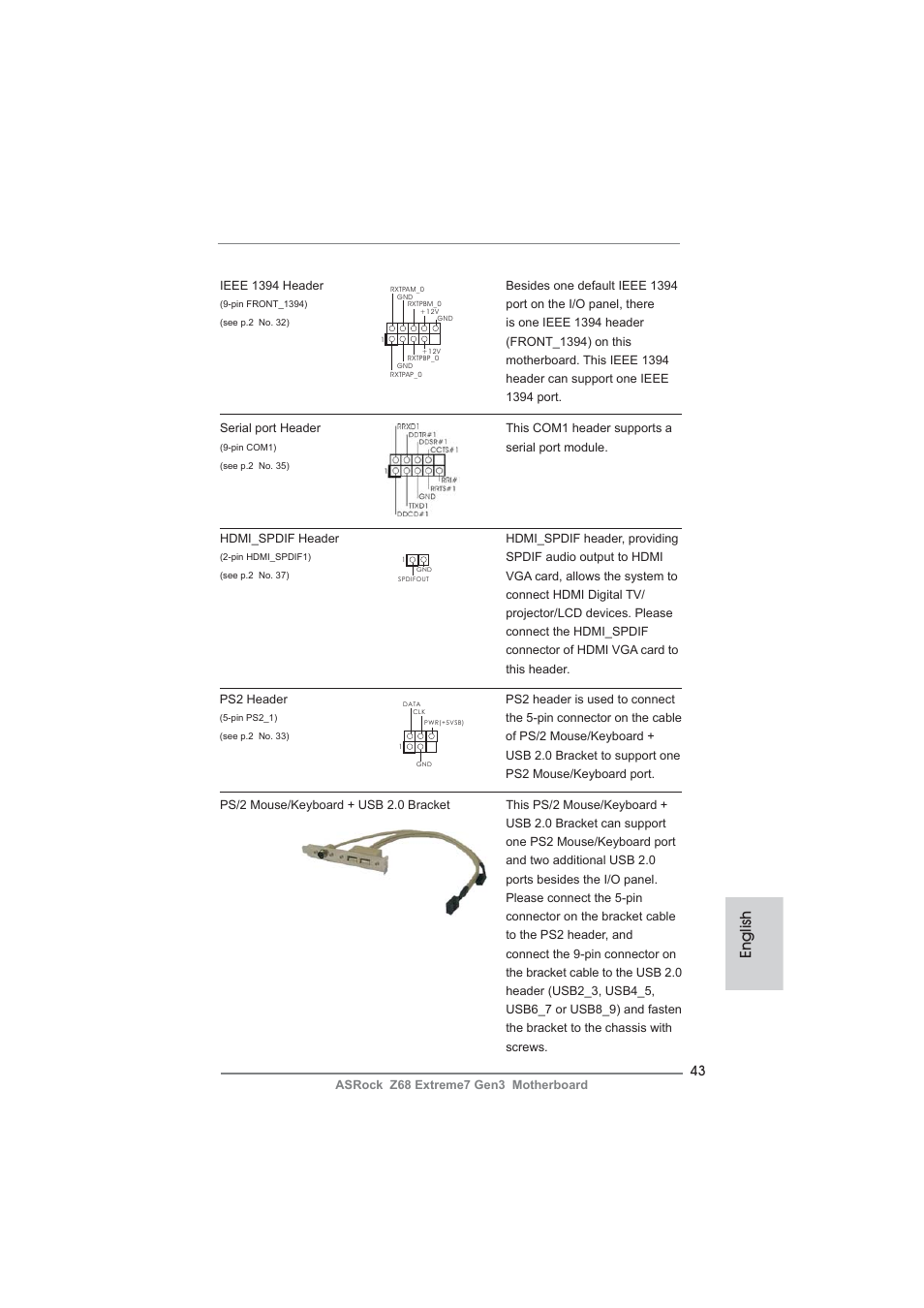 English | ASRock Z68 Extreme7 Gen3 User Manual | Page 43 / 249
