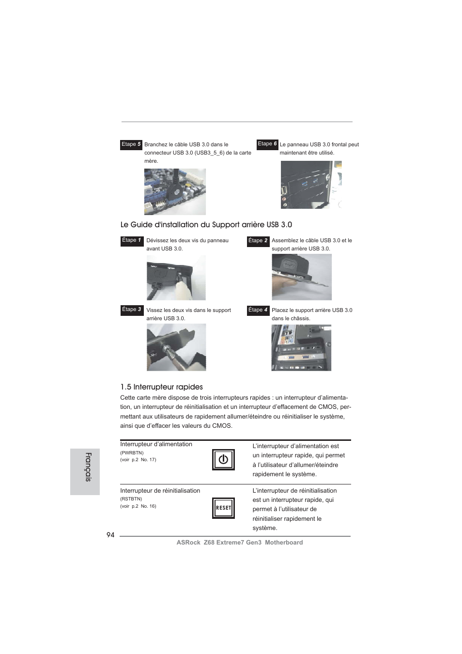 5 interrupteur rapides | ASRock Z68 Extreme7 Gen3 User Manual | Page 94 / 249
