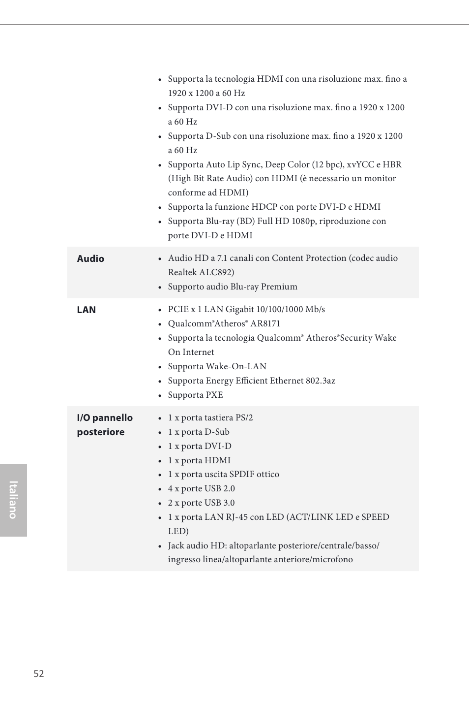 Italiano | ASRock B85M User Manual | Page 54 / 163