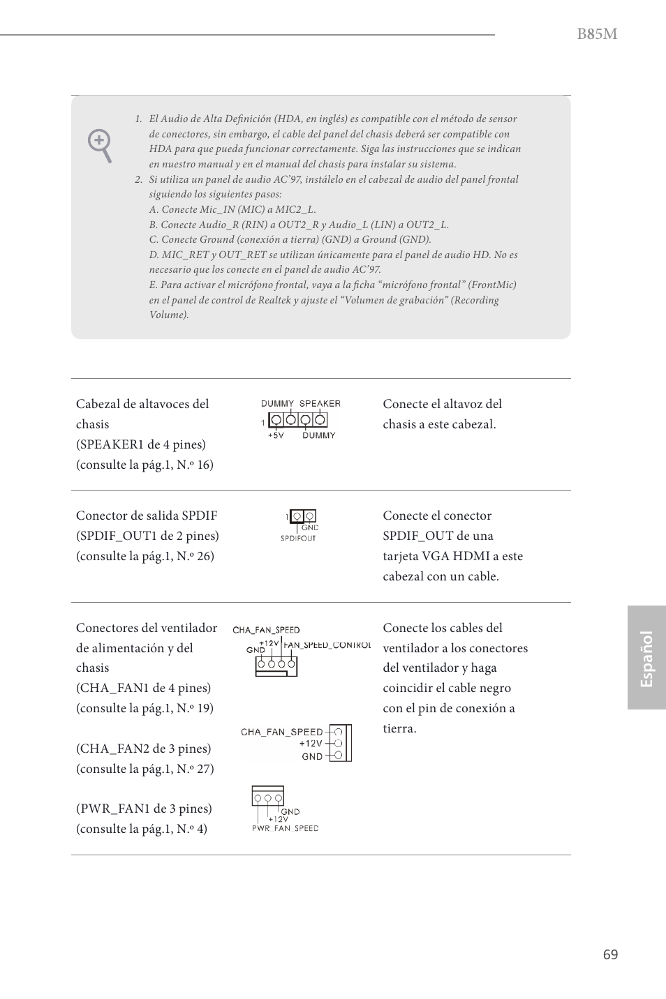 B 8 5m, Español | ASRock B85M User Manual | Page 71 / 163