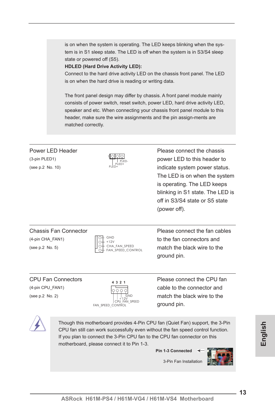 English | ASRock H61M-VG4 User Manual | Page 13 / 52
