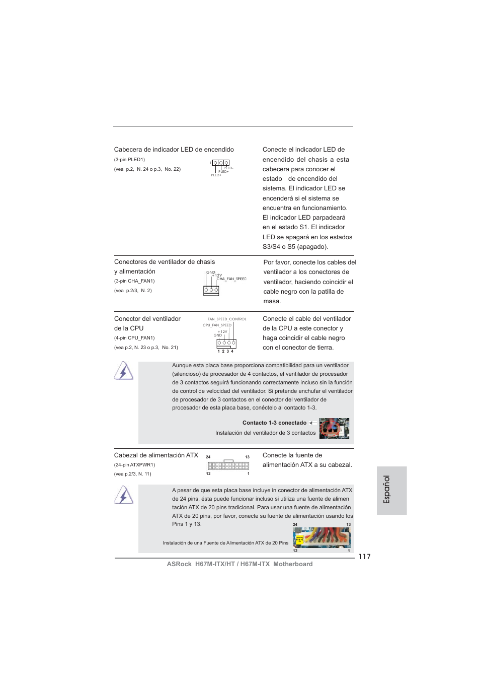 Español | ASRock H67M-ITX User Manual | Page 117 / 243
