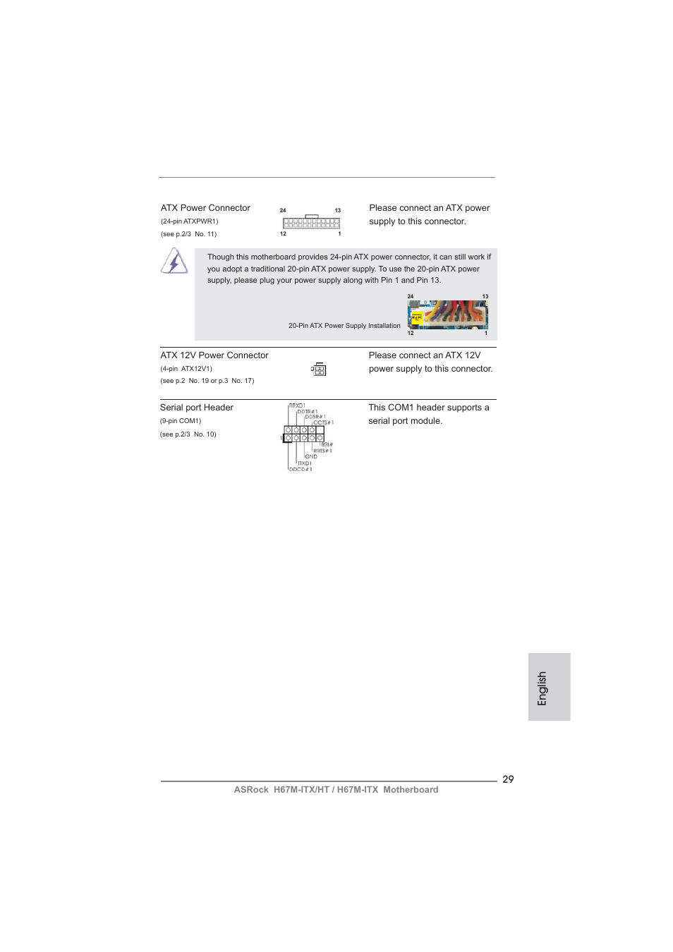 English | ASRock H67M-ITX User Manual | Page 29 / 243