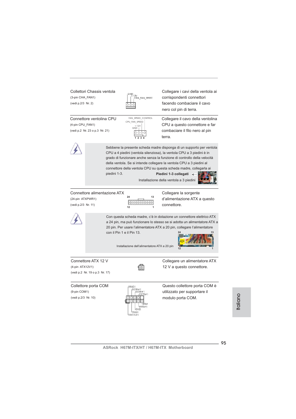 Italiano | ASRock H67M-ITX User Manual | Page 95 / 243