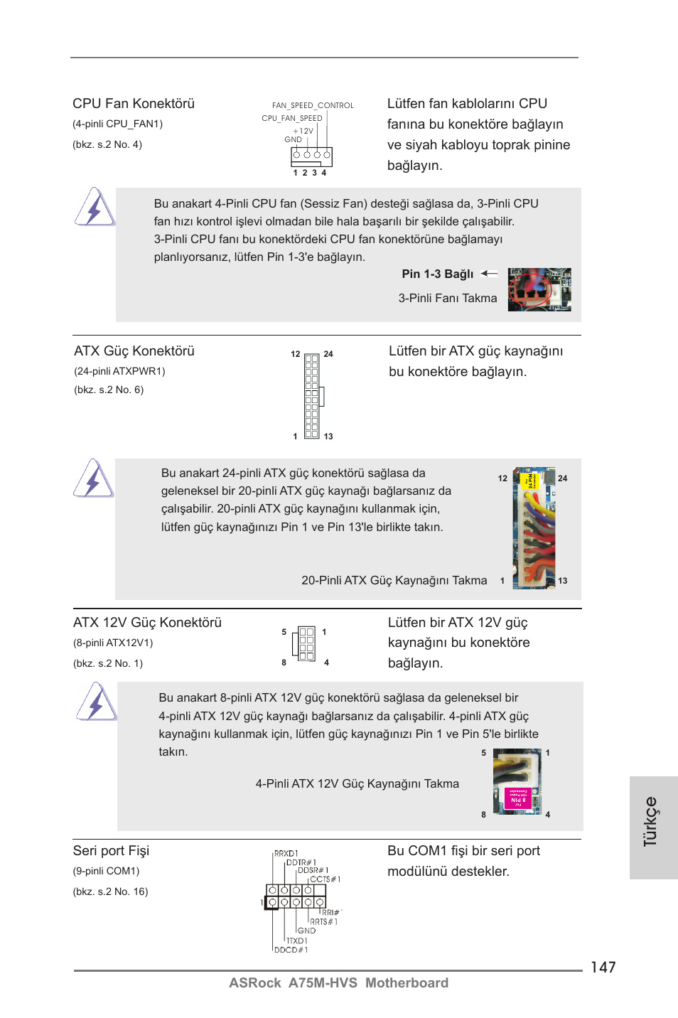 Türkçe | ASRock A75M-HVS User Manual | Page 147 / 232