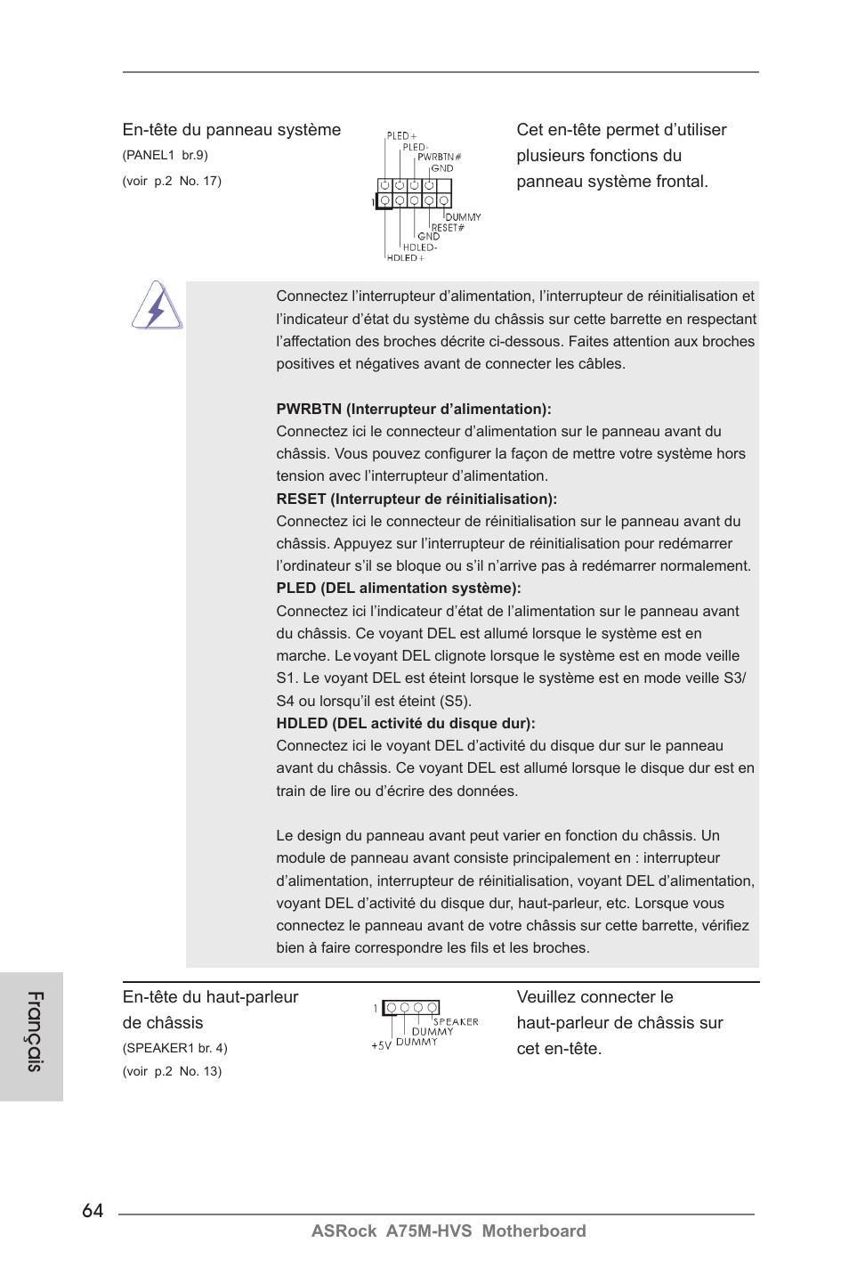 Français | ASRock A75M-HVS User Manual | Page 64 / 232