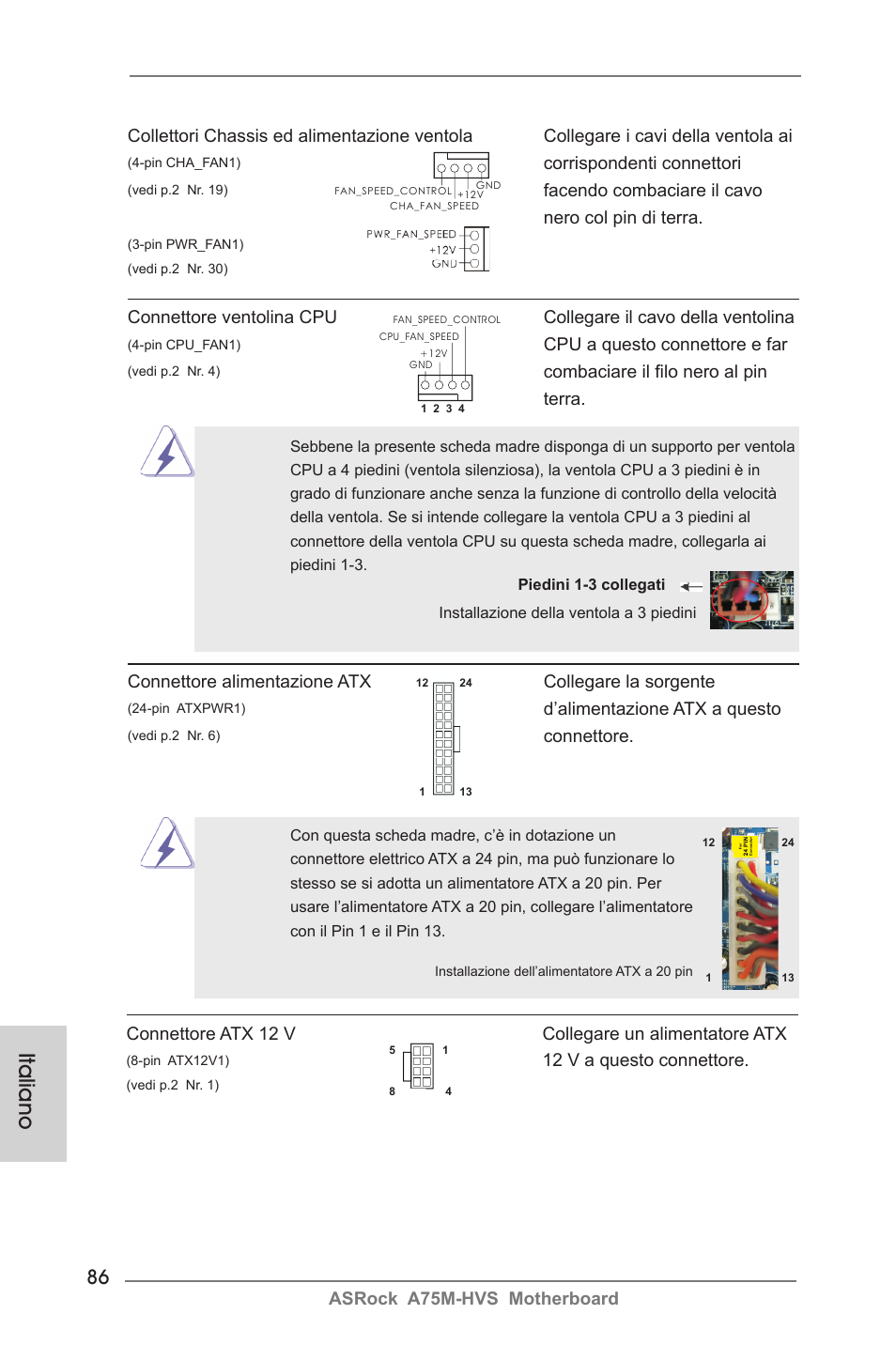 Italiano | ASRock A75M-HVS User Manual | Page 86 / 232