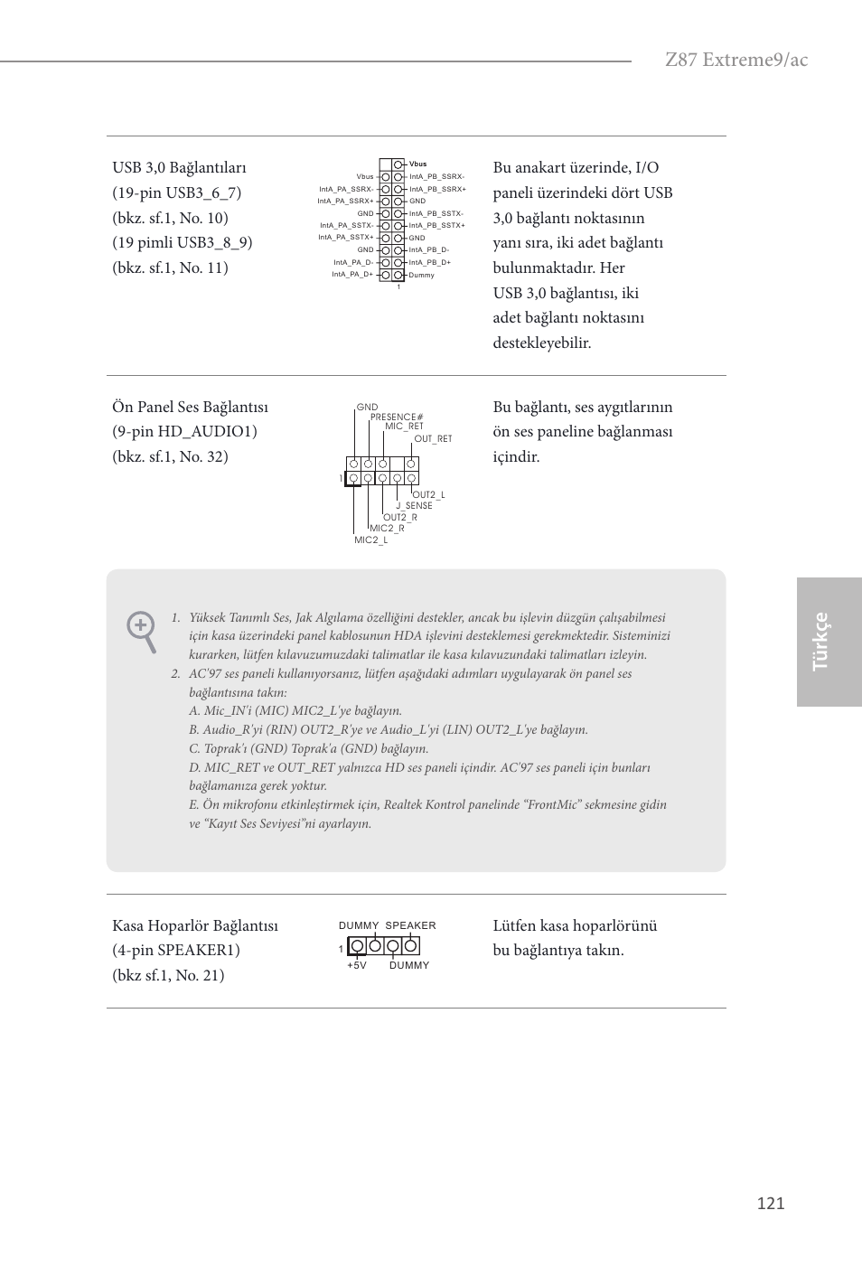 Z87 extreme9/ac, Türk çe | ASRock Z87 Extreme9__ac User Manual | Page 123 / 193