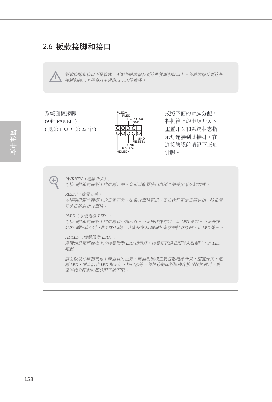 6 板载接脚和接口, Z87 extreme9/ac, 简体中文 | ASRock Z87 Extreme9__ac User Manual | Page 160 / 193