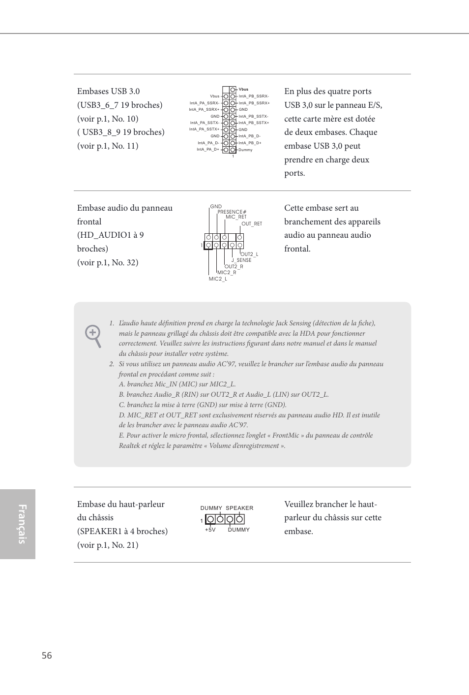 Z87 extreme9/ac, Fr ançais français | ASRock Z87 Extreme9__ac User Manual | Page 58 / 193