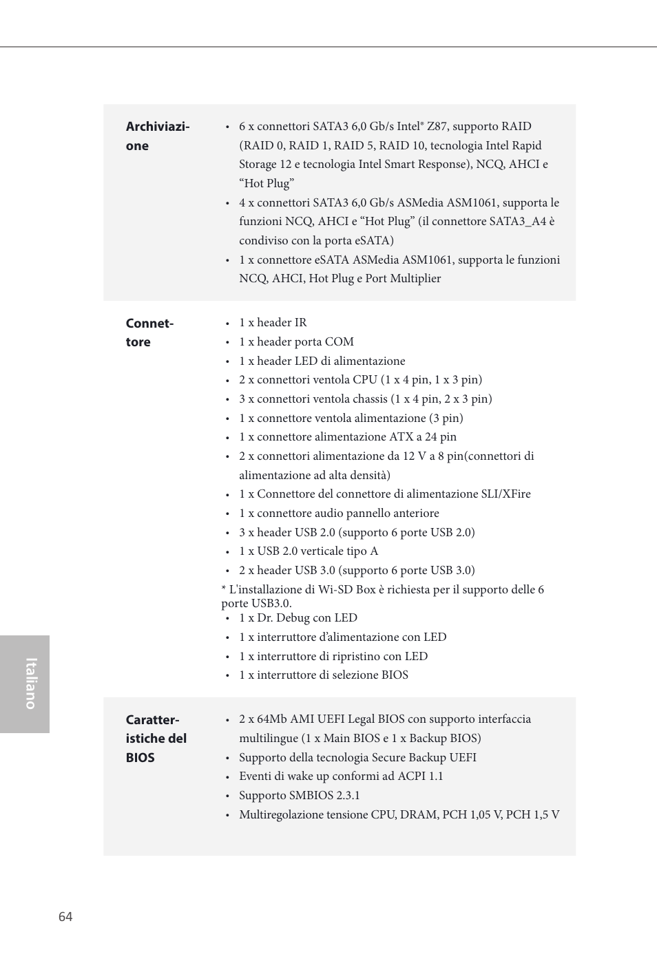 Z87 extreme9/ac, Italiano | ASRock Z87 Extreme9__ac User Manual | Page 66 / 193