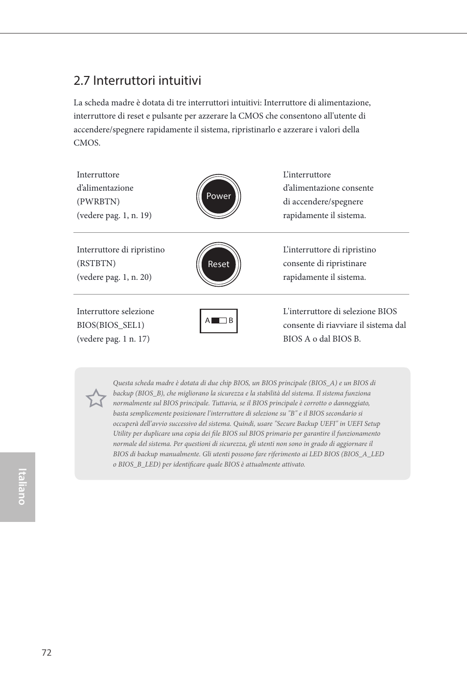 7 interruttori intuitivi, Z87 extreme9/ac, Italiano | ASRock Z87 Extreme9__ac User Manual | Page 74 / 193