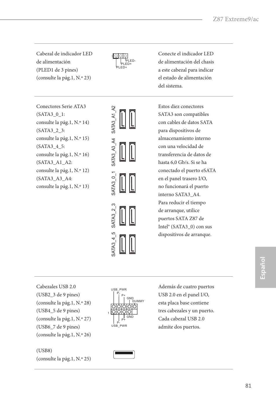 Z87 extreme9/ac, Español | ASRock Z87 Extreme9__ac User Manual | Page 83 / 193
