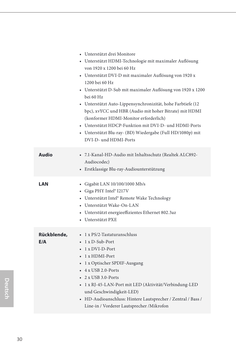 Deutsch | ASRock B85M Pro4 User Manual | Page 32 / 163