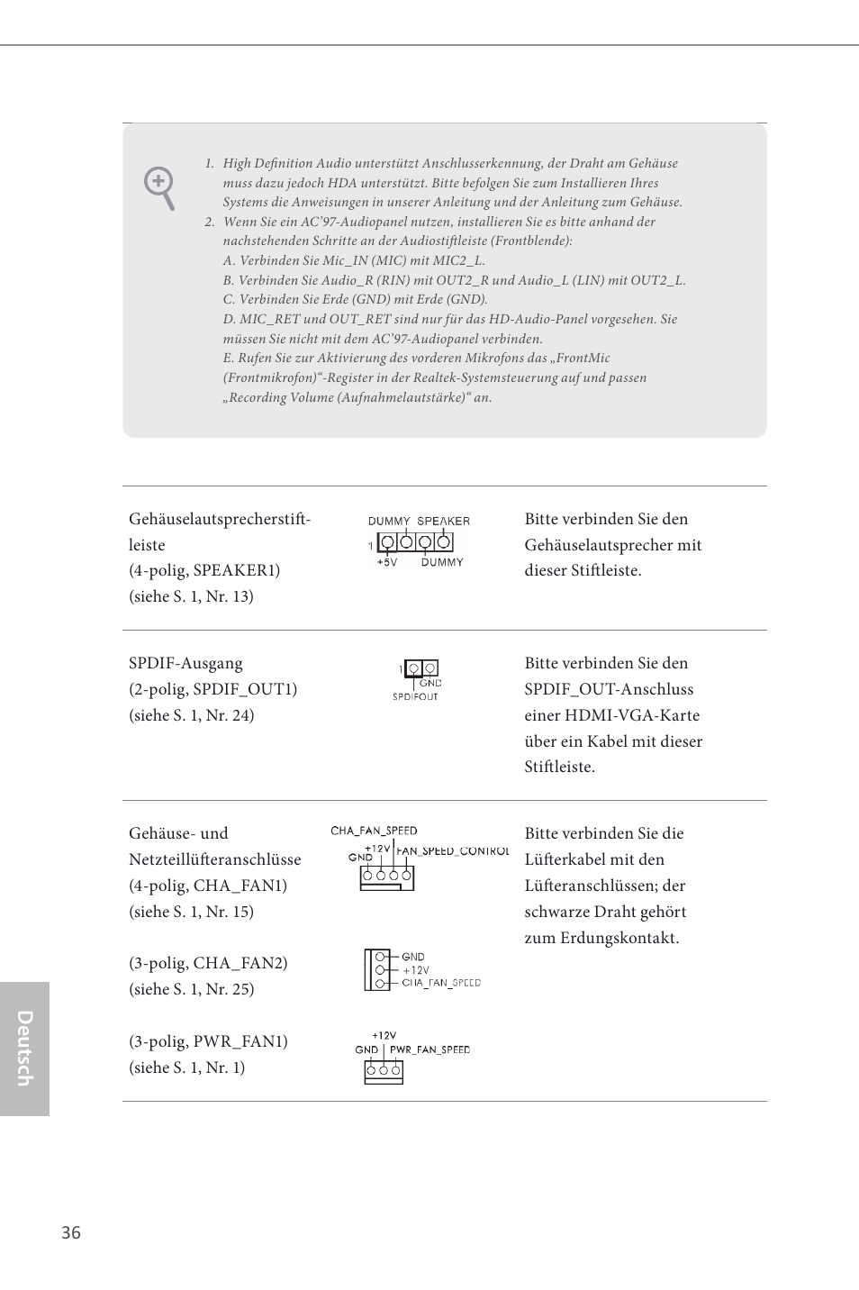 Deutsch | ASRock B85M Pro4 User Manual | Page 38 / 163