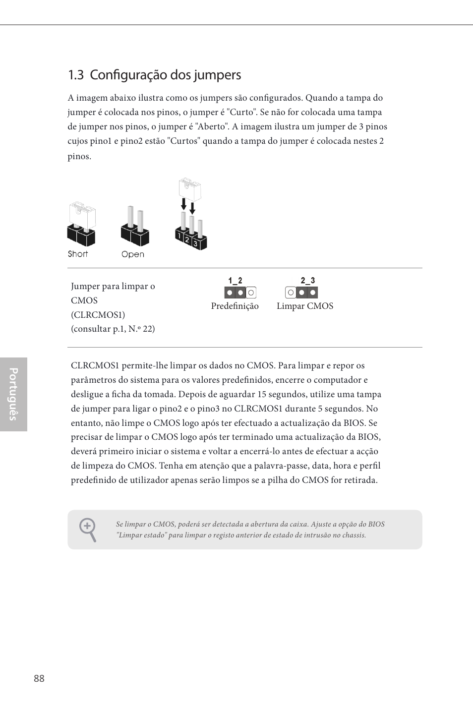 3 configuração dos jumpers | ASRock B85M Pro4 User Manual | Page 90 / 163