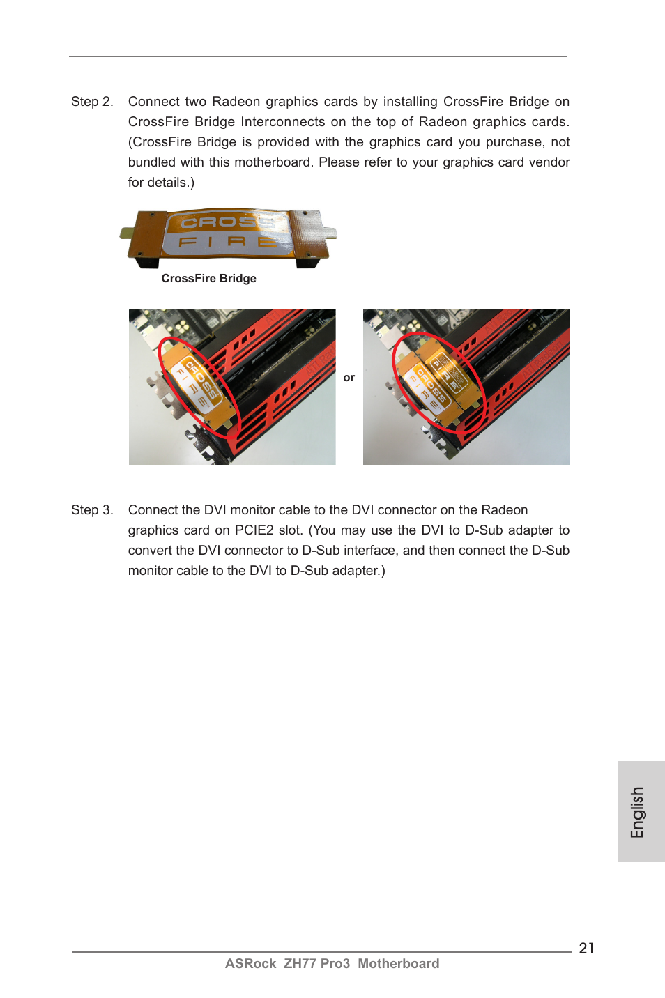English | ASRock ZH77 Pro3 User Manual | Page 21 / 102