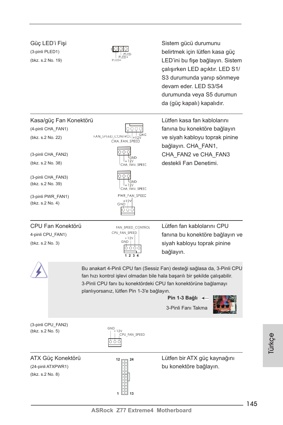 Türkçe | ASRock Z77 Extreme4 User Manual | Page 145 / 221