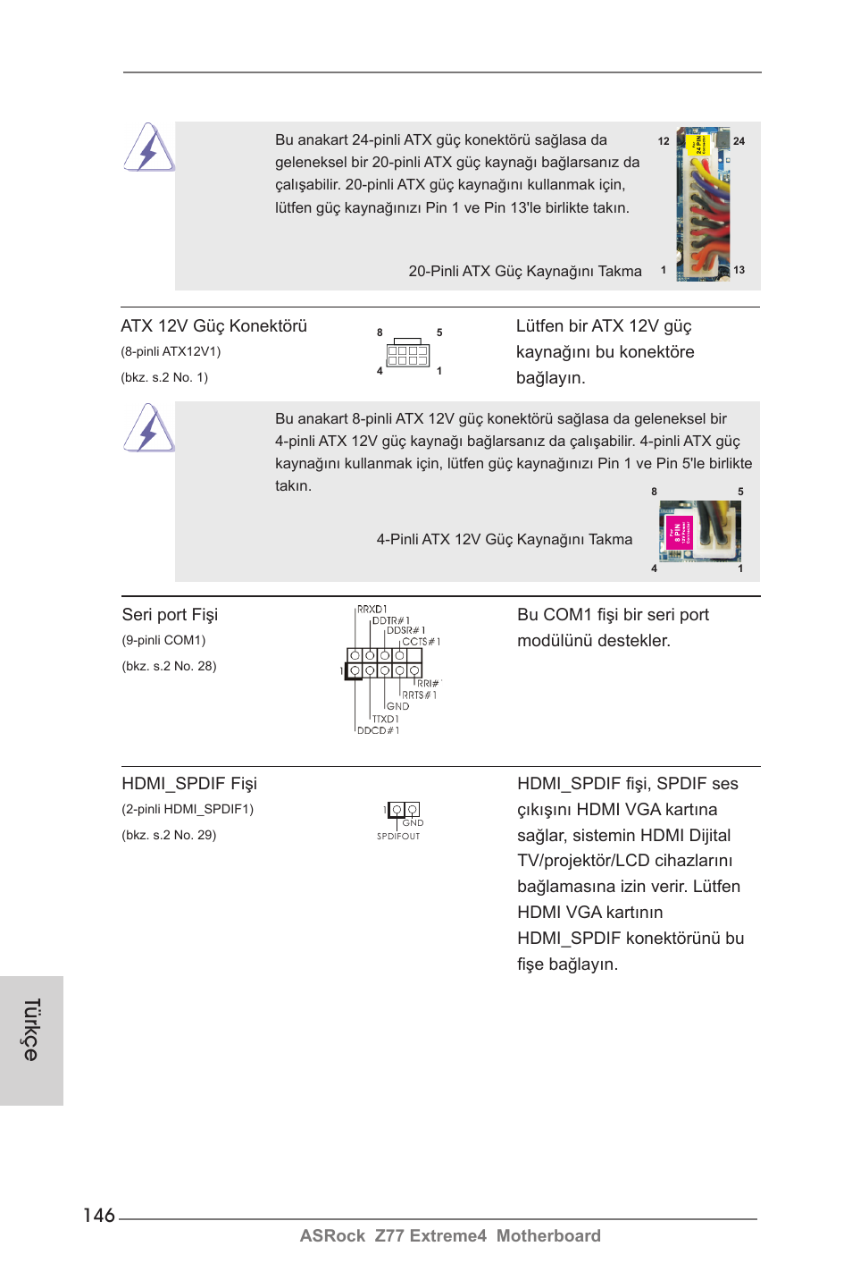 Türkçe | ASRock Z77 Extreme4 User Manual | Page 146 / 221
