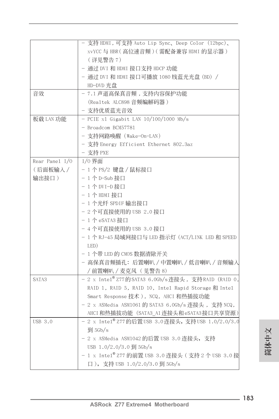 簡體中文 | ASRock Z77 Extreme4 User Manual | Page 183 / 221