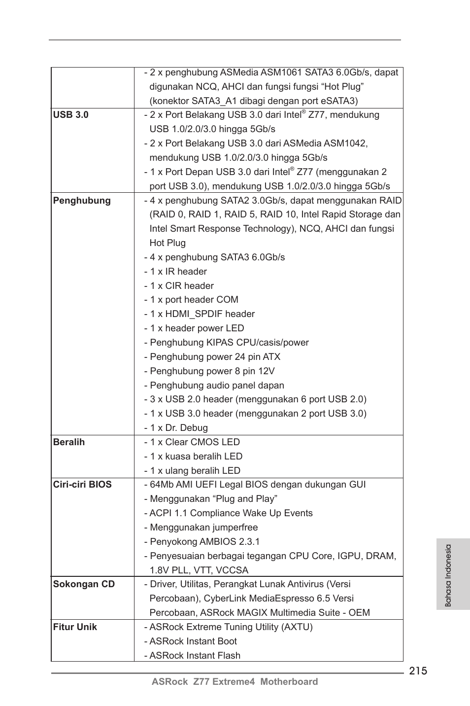 ASRock Z77 Extreme4 User Manual | Page 215 / 221