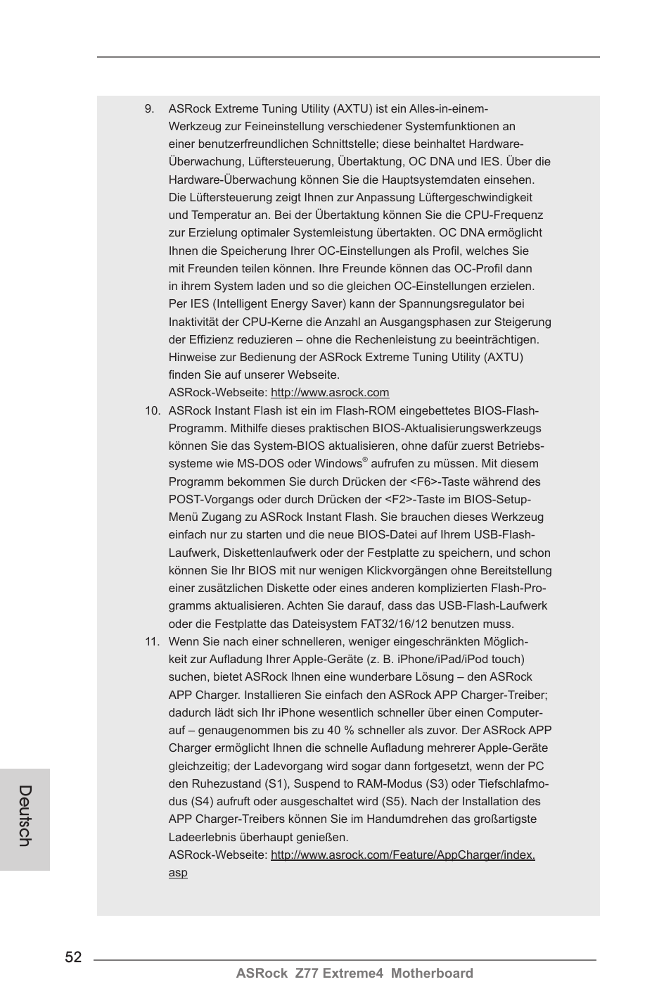 Deutsch | ASRock Z77 Extreme4 User Manual | Page 52 / 221