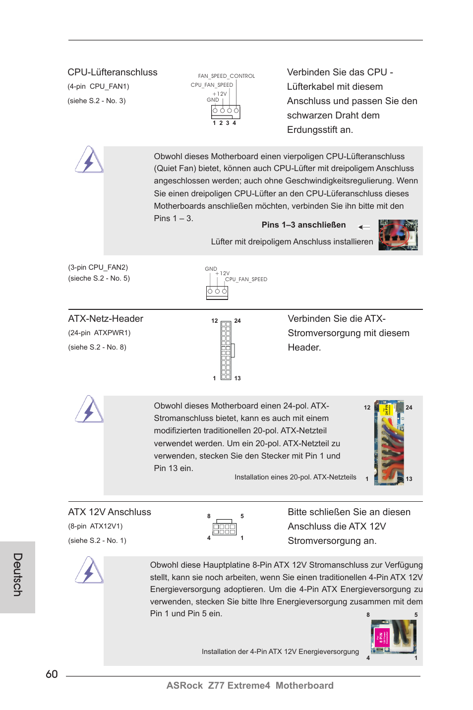 Deutsch | ASRock Z77 Extreme4 User Manual | Page 60 / 221