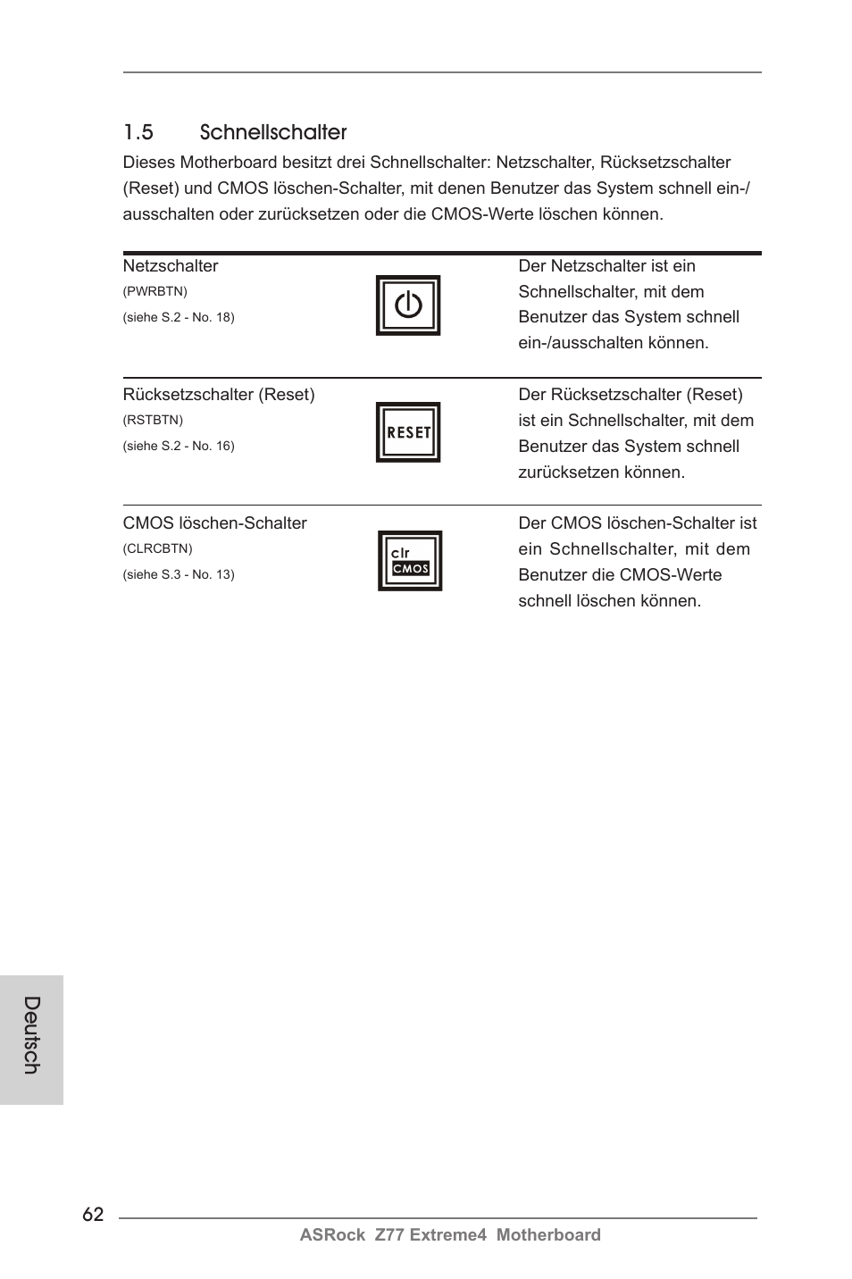 Deutsch 1.5 schnellschalter | ASRock Z77 Extreme4 User Manual | Page 62 / 221