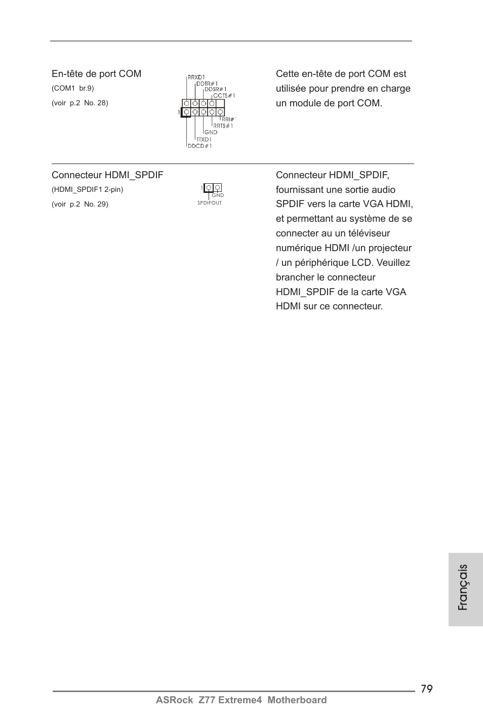 Français | ASRock Z77 Extreme4 User Manual | Page 79 / 221