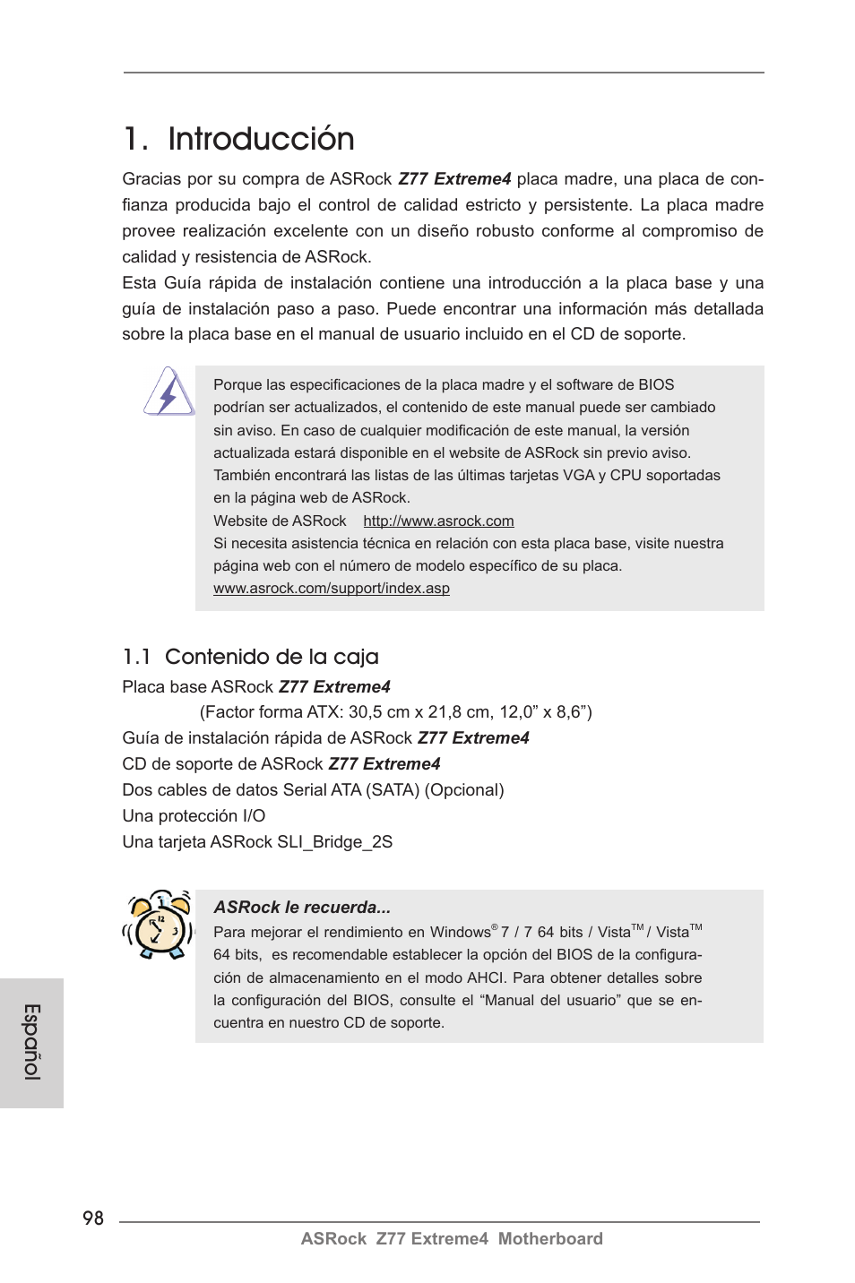 ASRock Z77 Extreme4 User Manual | Page 98 / 221