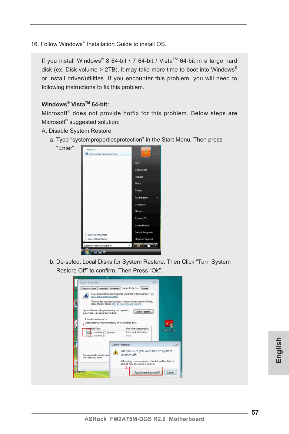 English | ASRock FM2A75M-DGS R2.0 User Manual | Page 57 / 59