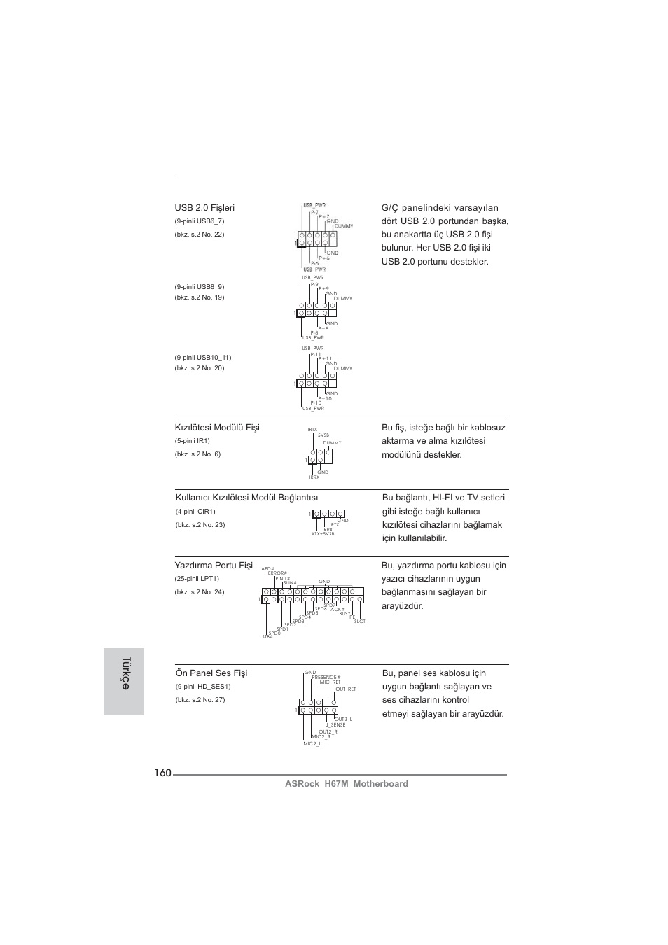 Türkçe | ASRock H67M User Manual | Page 160 / 253