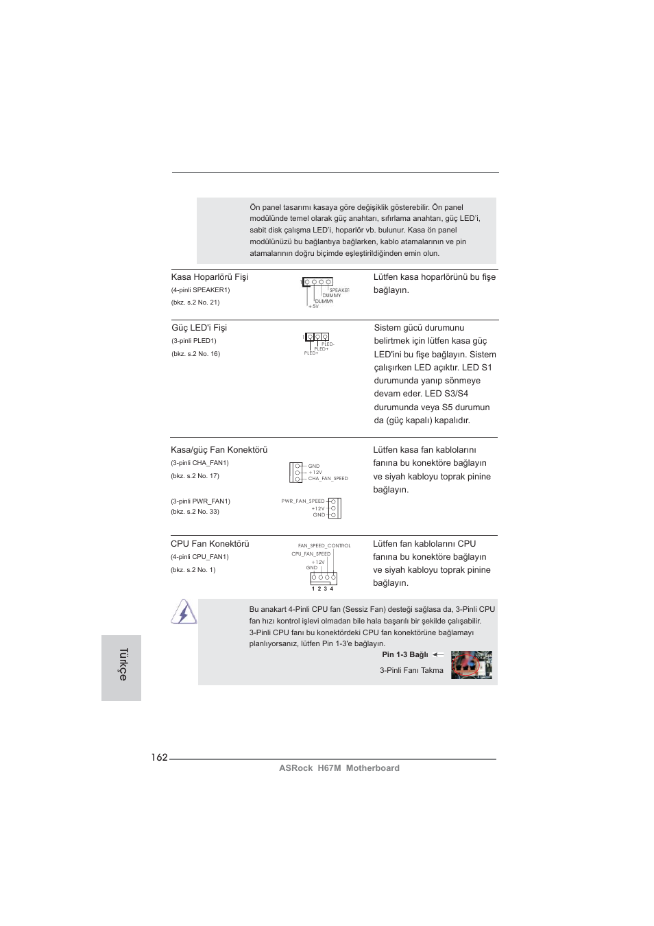 Türkçe | ASRock H67M User Manual | Page 162 / 253
